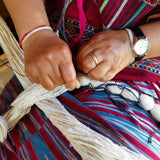 Rips Sofa Lumbar Cushion – Beige w Ochre PomPoms