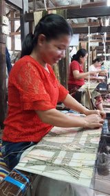 Climbing Monkey Cushion – Hemp/Coral