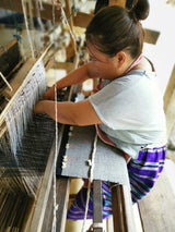 Chenille Cushion- Traditional Motif- Grey and Beige