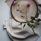 Vedic Napkin - Natural/Beige big check