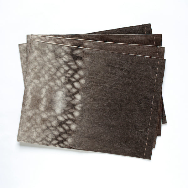Sativa Tie-dye Placemats- Taupe <BR> SET OF 4