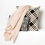 Chenille, Small Diamond Cushions and Cashmere Throw Set