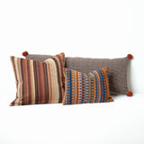 LIMITED EDITION Rips Cushion – Brown/Blush Stripes