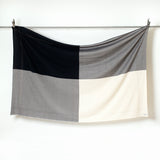 Vedic tablecloth - Natural/Black large check