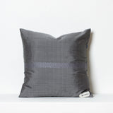 Brocade Stripe Cushion – Midnight Blue