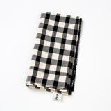 Vedic Napkin - Natural/Black small check