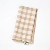 Vedic Napkin - Natural/Beige small check