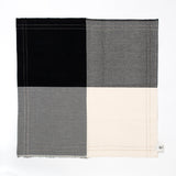 Vedic Napkin - Natural/Black big check set of 4