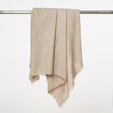 Cashmere and wool throw in the color Chalk 127cm x 203cm