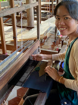 Pech Bed Lumbar Cushion-<br> Burnt Sienna/Natural White