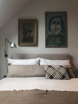 Rips- Taupe Extra Large Bed Lumbar Cushion