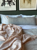 Cashmere/Wool Throw- Blush