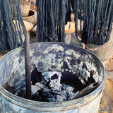 Brocade Stripe Cushion – Midnight Grey