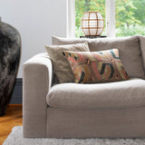 Climbing Monkey Cushion – Hemp/Coral