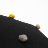 Small PomPom Cushion – Black