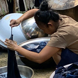 Brocade Stripe Cushion – Midnight Grey