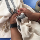 Vedic Throw Medium - Natural/Black