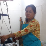 Vedic tablecloth - Natural/Beige small check