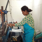 Vedic Napkin - Natural/Beige big check set of 4