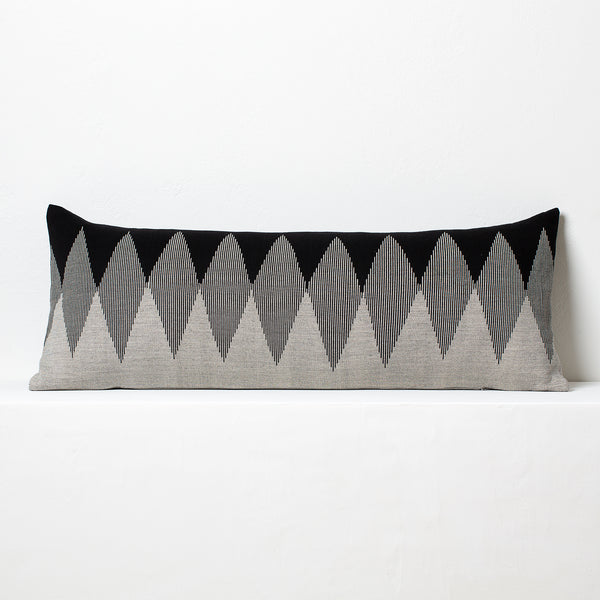 Pech Sofa Lumbar Cushion- <br>Black/Natural White