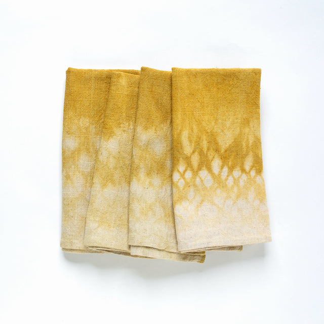 Sativa Tie-dye napkins- Mustard <BR> SET OF 4