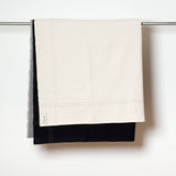 Vedic tablecloth - Natural/Black large check