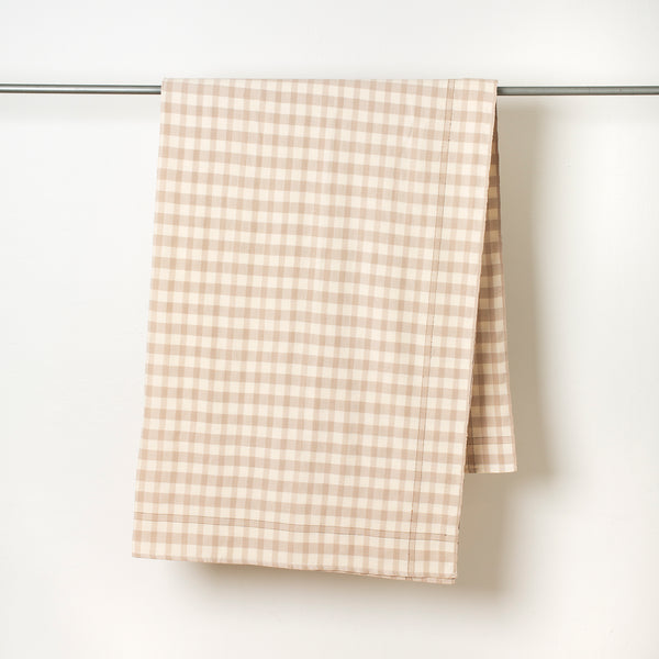 Vedic tablecloth - Natural/Beige small check
