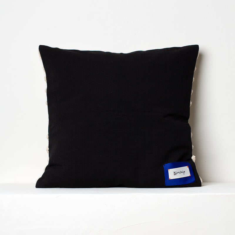 Chenille Cushion- Black and Beige