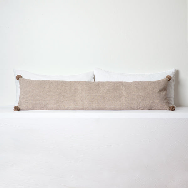 Rips- Taupe Extra Large Bed Lumbar Cushion