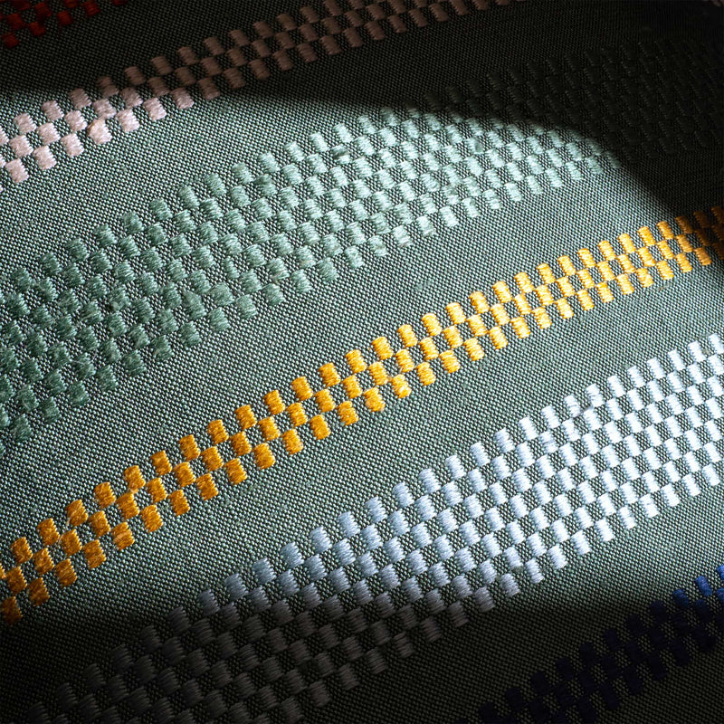 Brocade Stripe Cushion – Petrol