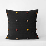 Large PomPom Cushion – Black
